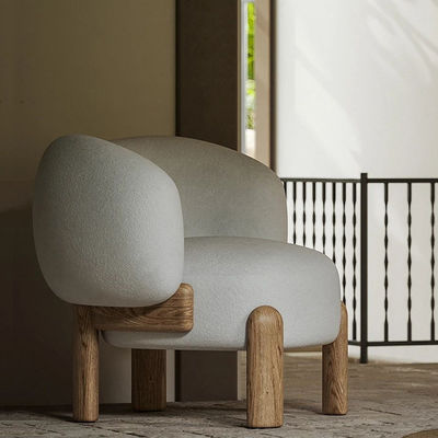 Bedroom Upholstery Teddy Fabric Chair High Elastic Sponge Filling