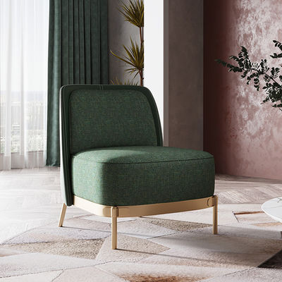 PU Cloth Red Leather Leisure Chairs Filling High Density Sponge