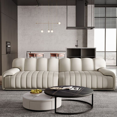 Nordic Leather Living Room Sofas Multi Functional Leather Sofa Set