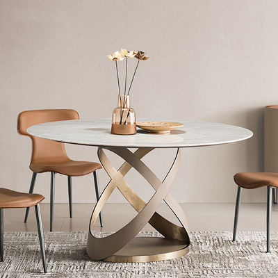 OEM Round Contemporary Marble Dining Table 1.35M Formaldehyde Free