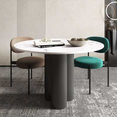 Rock Plate Contemporary Marble Dining Table Round Dining Table Chair
