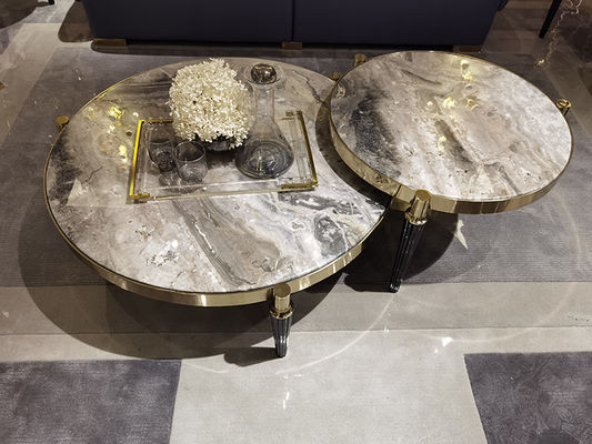 Low Height Round Rock Coffee Table Combination Modern Minimalist Style