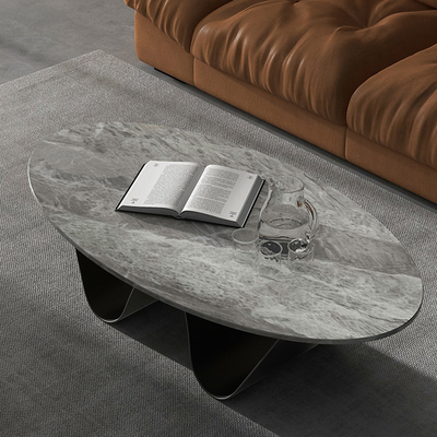 Glass Marble Topped Pedestal Coffee Table 12mm Rock Slab Top