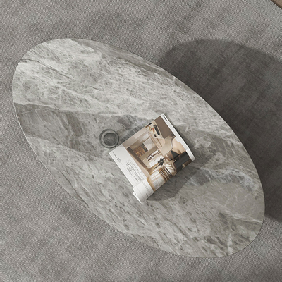 Glass Marble Topped Pedestal Coffee Table 12mm Rock Slab Top