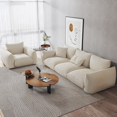 White Velvet Modern Fabric Sofa Set 3 Seat One Stop Solution