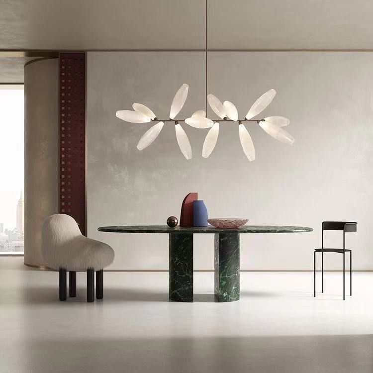 Multifunctional Contemporary Marble Dining Table Odor Free Marble Top Dining Table